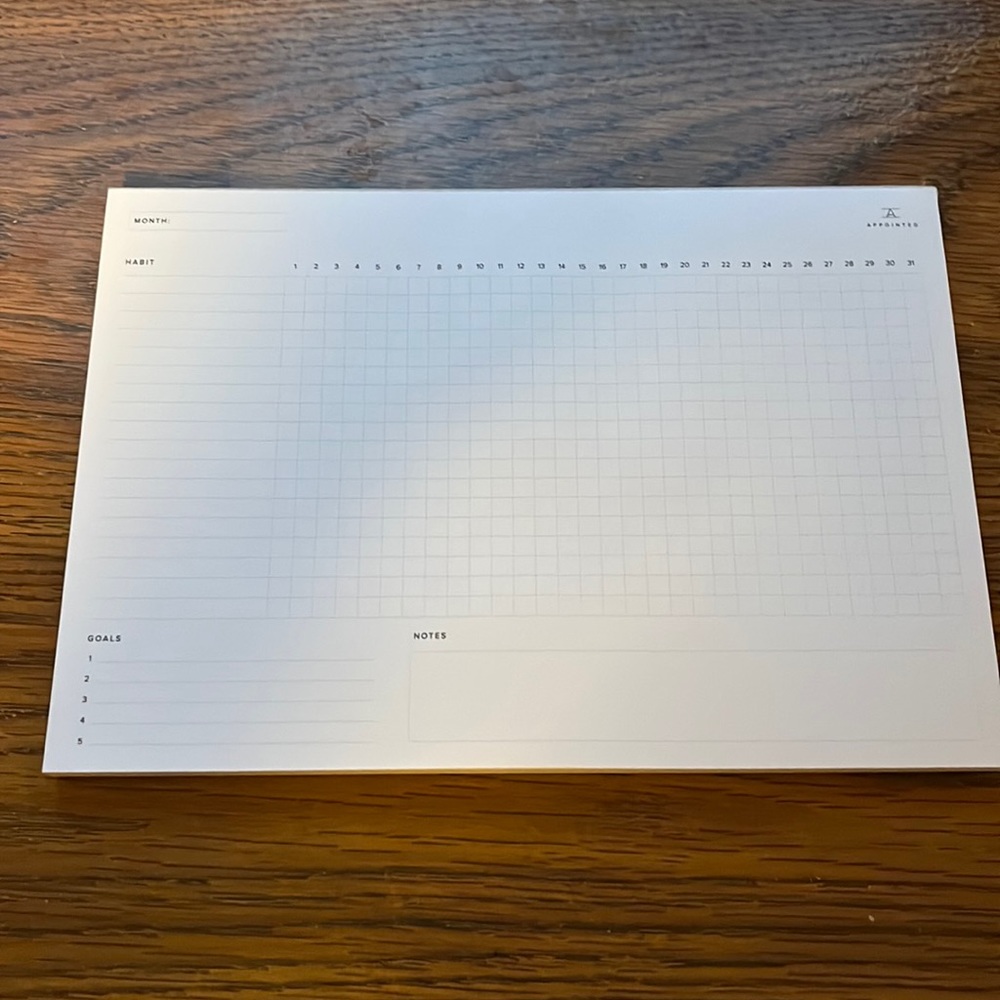 Appointed Habit Tracker Pad - 47 sheets